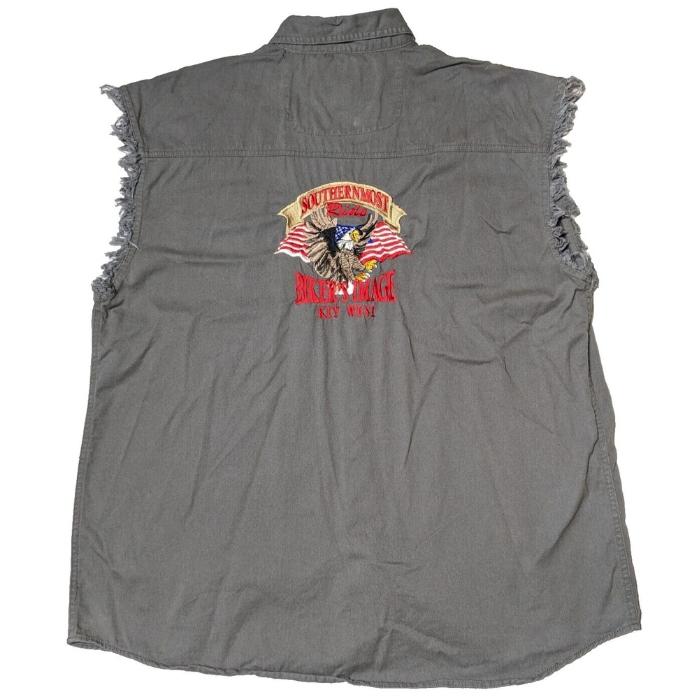 TWIN MOTORCYCLE Men Large SOUTHERNMOST RIDE KEY WEST FL Sleeveless Bikers Shirt